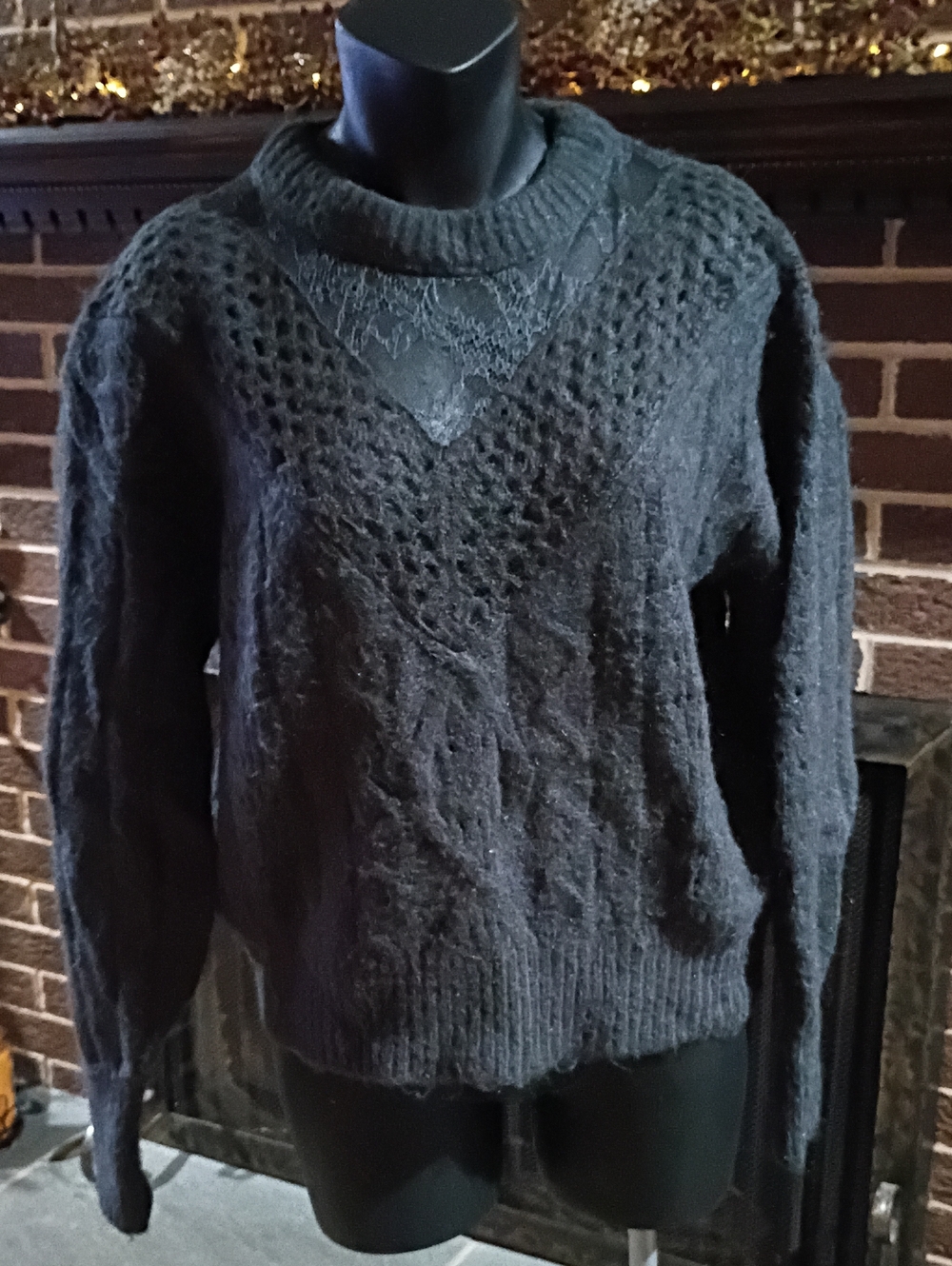 Express Brand Cozy Women's Charcoal Knit Sweater - Classic Crewneck
